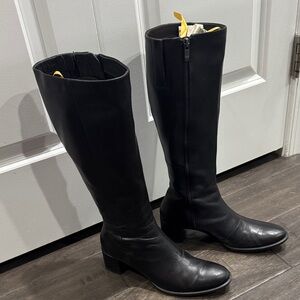 Elegant Ecco Black Knee-High Women's Boots